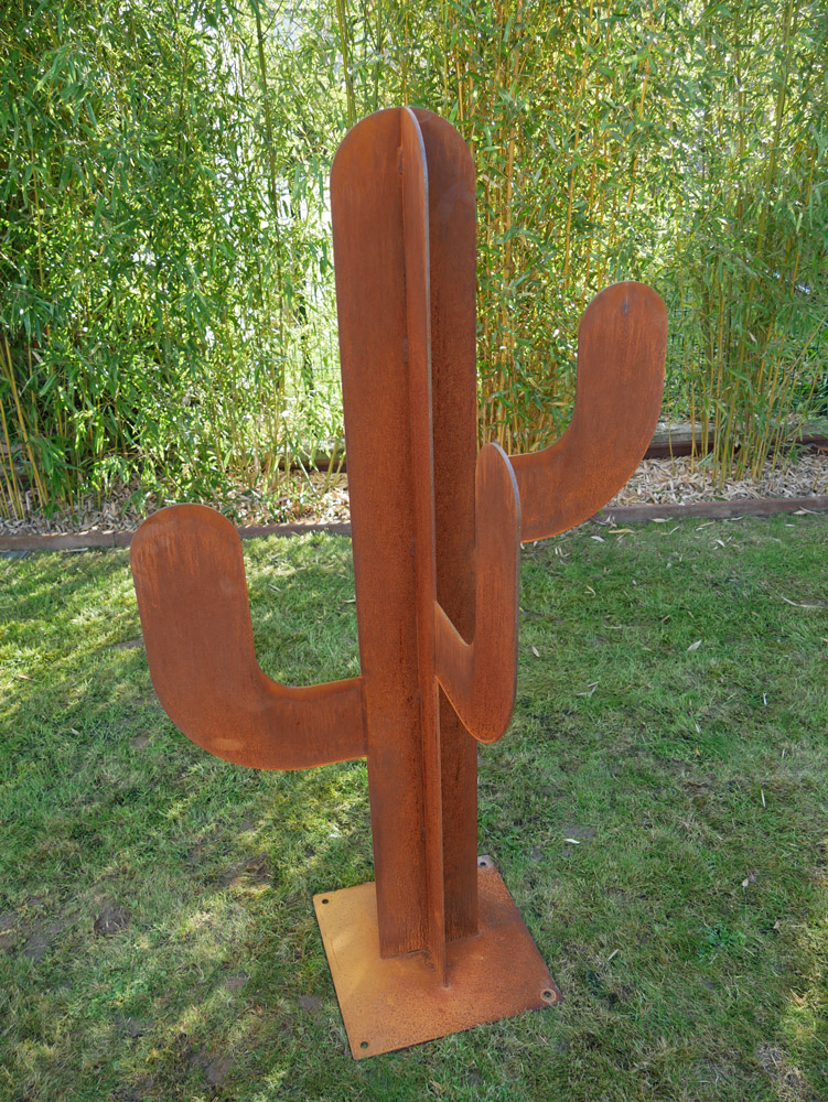 Décoration Cactus en CORTEN